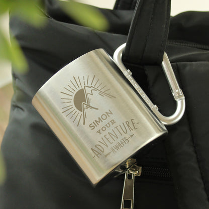 Personalised 'Adventure Awaits' Stainless Steel Mug - MK&JD Gifts