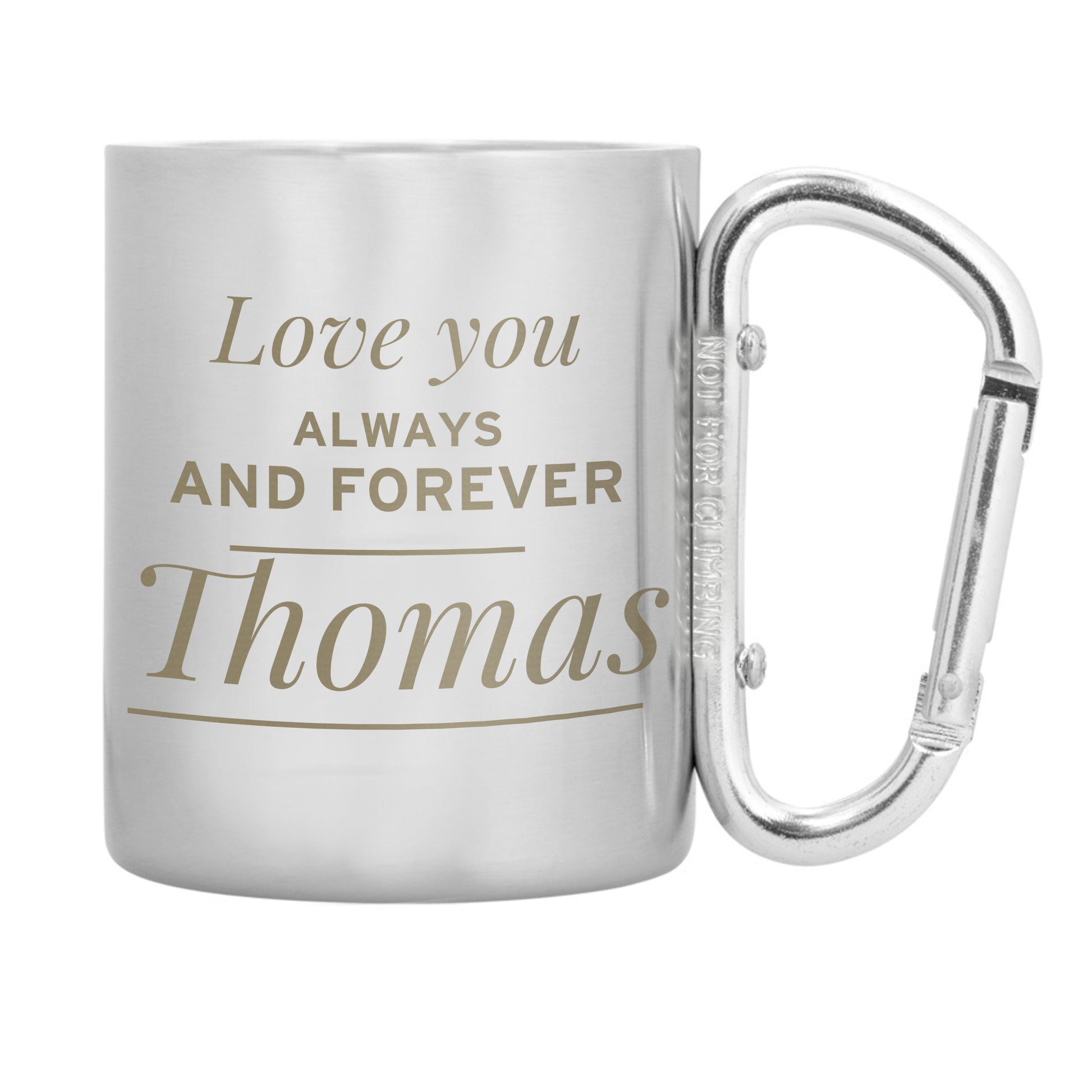 Personalised 'Any Message' Stainless Steel Mug - MK&JD Gifts