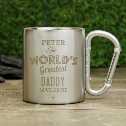 Personalised 'The World's Greatest' Stainless Steel Mug - MK&JD Gifts