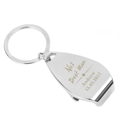 Personalised No.1 Bottle Opener Keyring - MK&JD Gifts