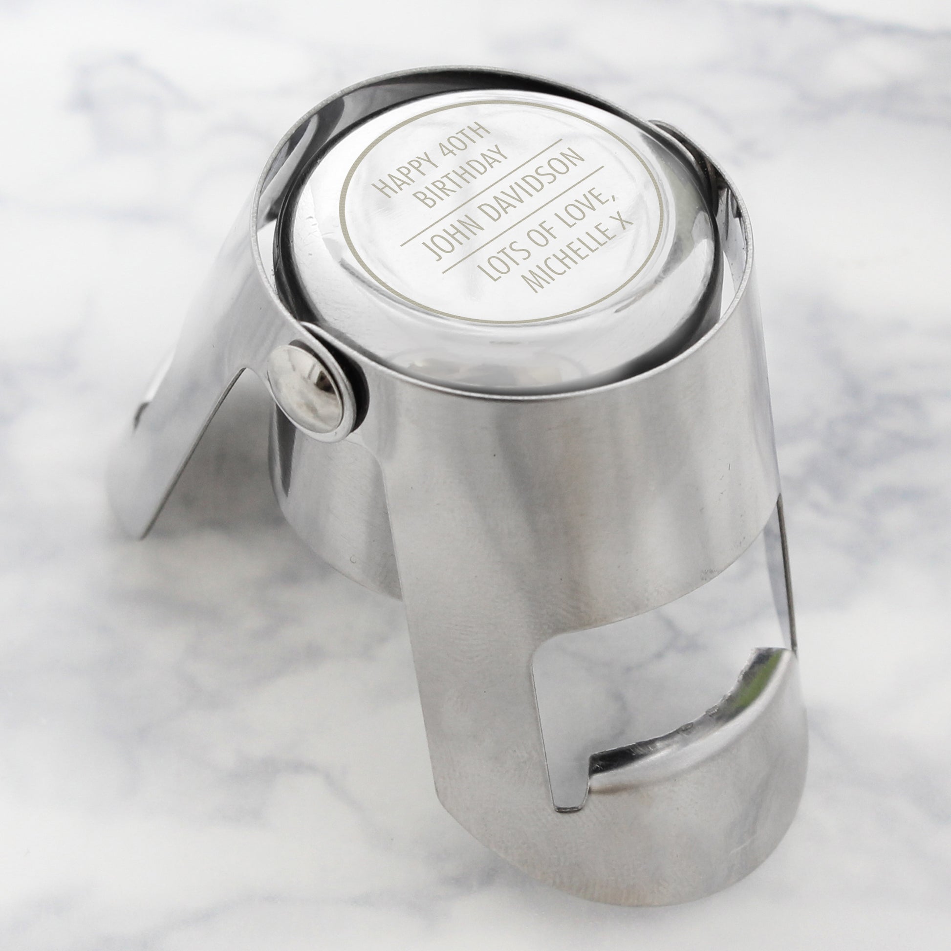 Personalised Classic Bottle Stopper - MK&JD Gifts