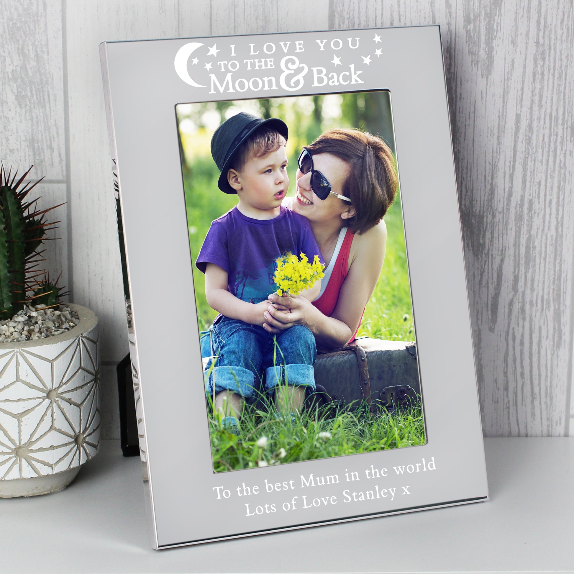 Personalised To the Moon and Back... 6x4 Silver Photo Frame - MK&JD Gifts