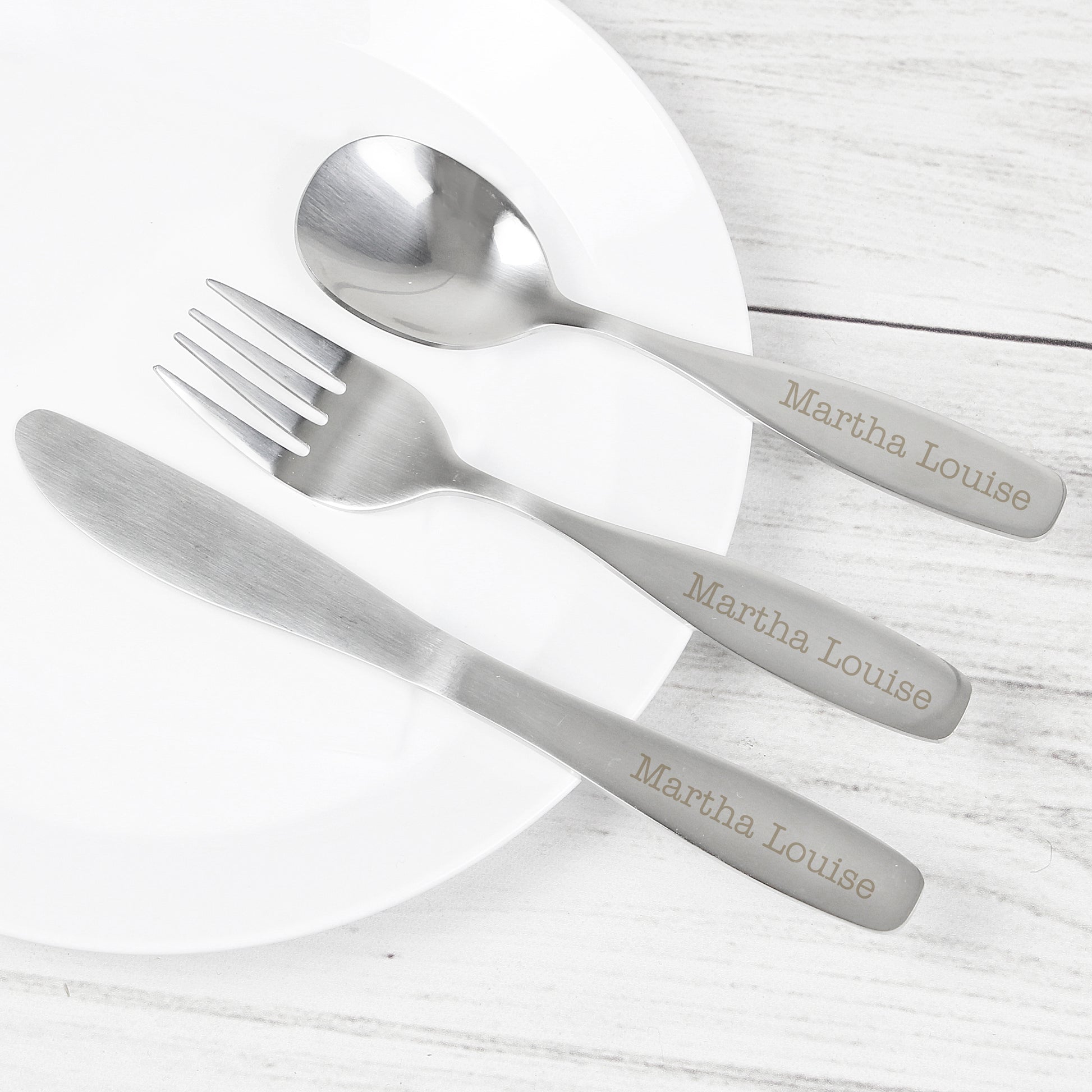 Personalised 3 Piece Cutlery Set - MK&JD Gifts