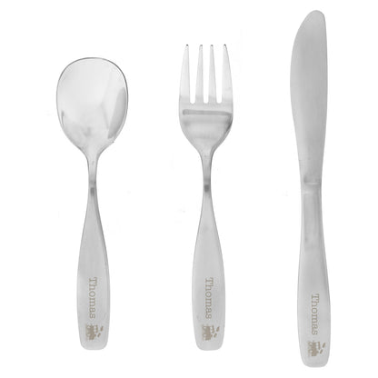 Personalised 3 Piece Train Cutlery Set - MK&JD Gifts