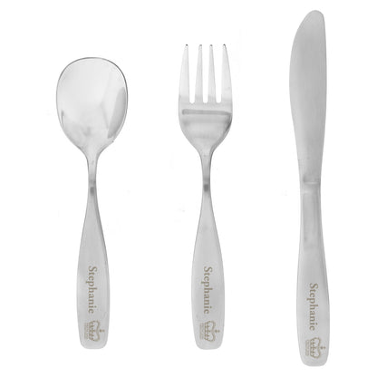 Personalised 3 Piece Princess Cutlery Set - MK&JD Gifts