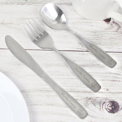 Personalised 3 Piece Princess Cutlery Set - MK&JD Gifts