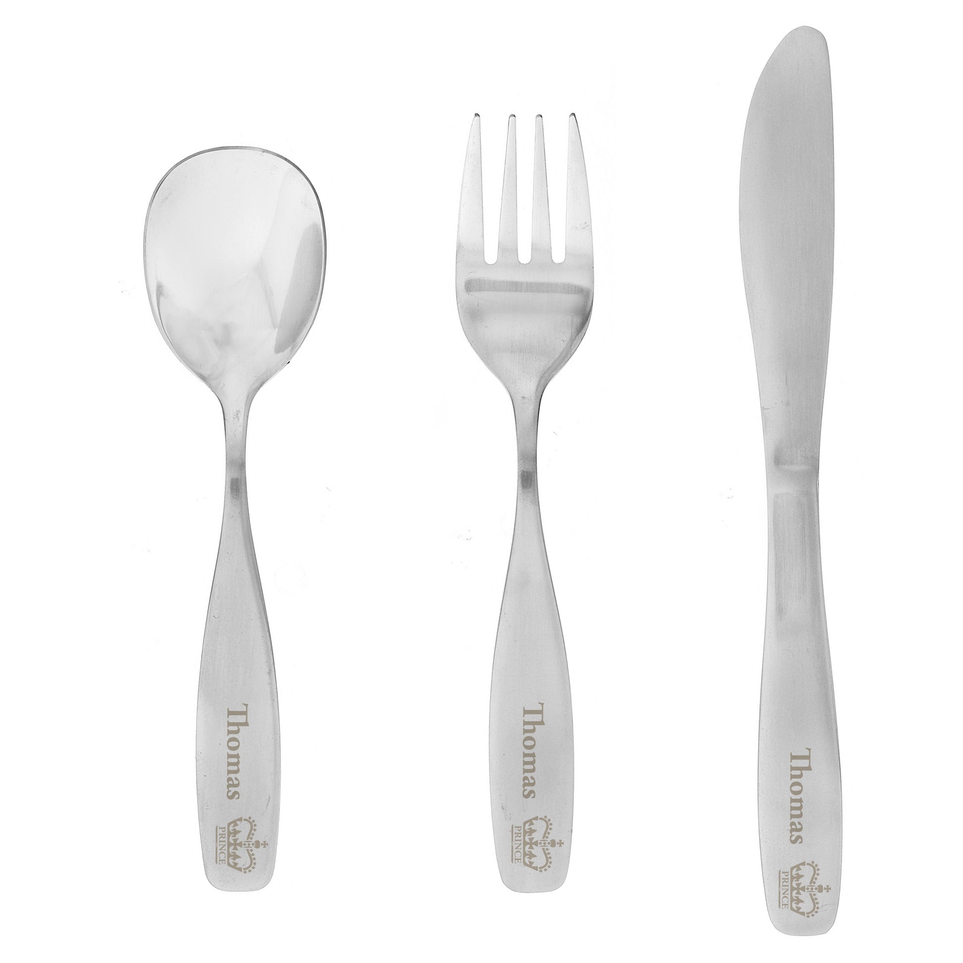 Personalised 3 Piece Prince Cutlery Set - MK&JD Gifts