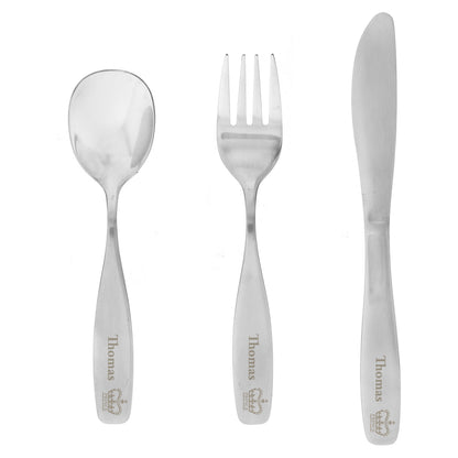 Personalised 3 Piece Prince Cutlery Set - MK&JD Gifts