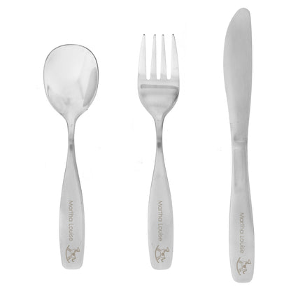 Personalised 3 Piece Rocking Horse Cutlery Set - MK&JD Gifts