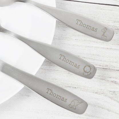 Personalised 3 Piece Hessian Friends Cutlery Set - MK&JD Gifts