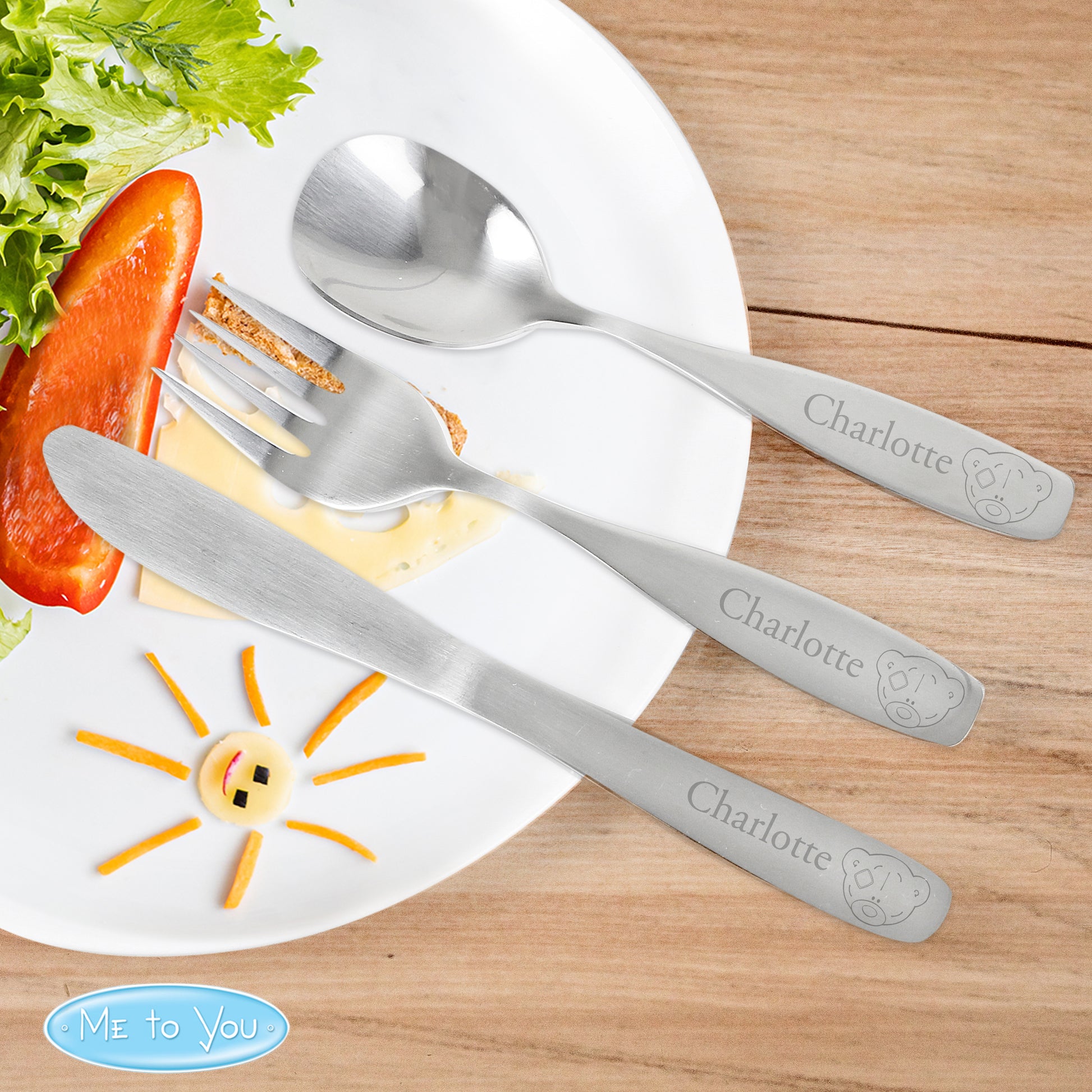 Personalised Tiny Tatty Teddy 3 Piece Cutlery Set - MK&JD Gifts
