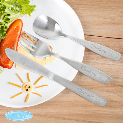 Personalised Tiny Tatty Teddy 3 Piece Cutlery Set - MK&JD Gifts