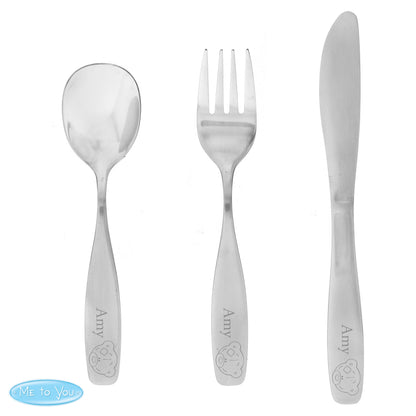 Personalised Tiny Tatty Teddy 3 Piece Cutlery Set - MK&JD Gifts