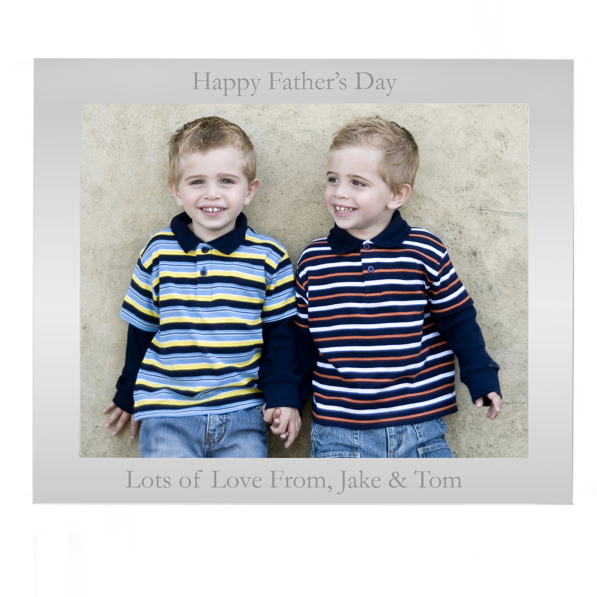 Personalised 10x8 Landscape Silver Photo Frame - MK&JD Gifts