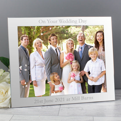 Personalised 10x8 Landscape Silver Photo Frame - MK&JD Gifts