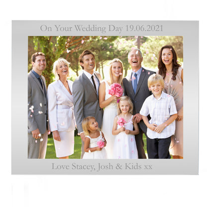 Personalised 10x8 Landscape Silver Photo Frame - MK&JD Gifts