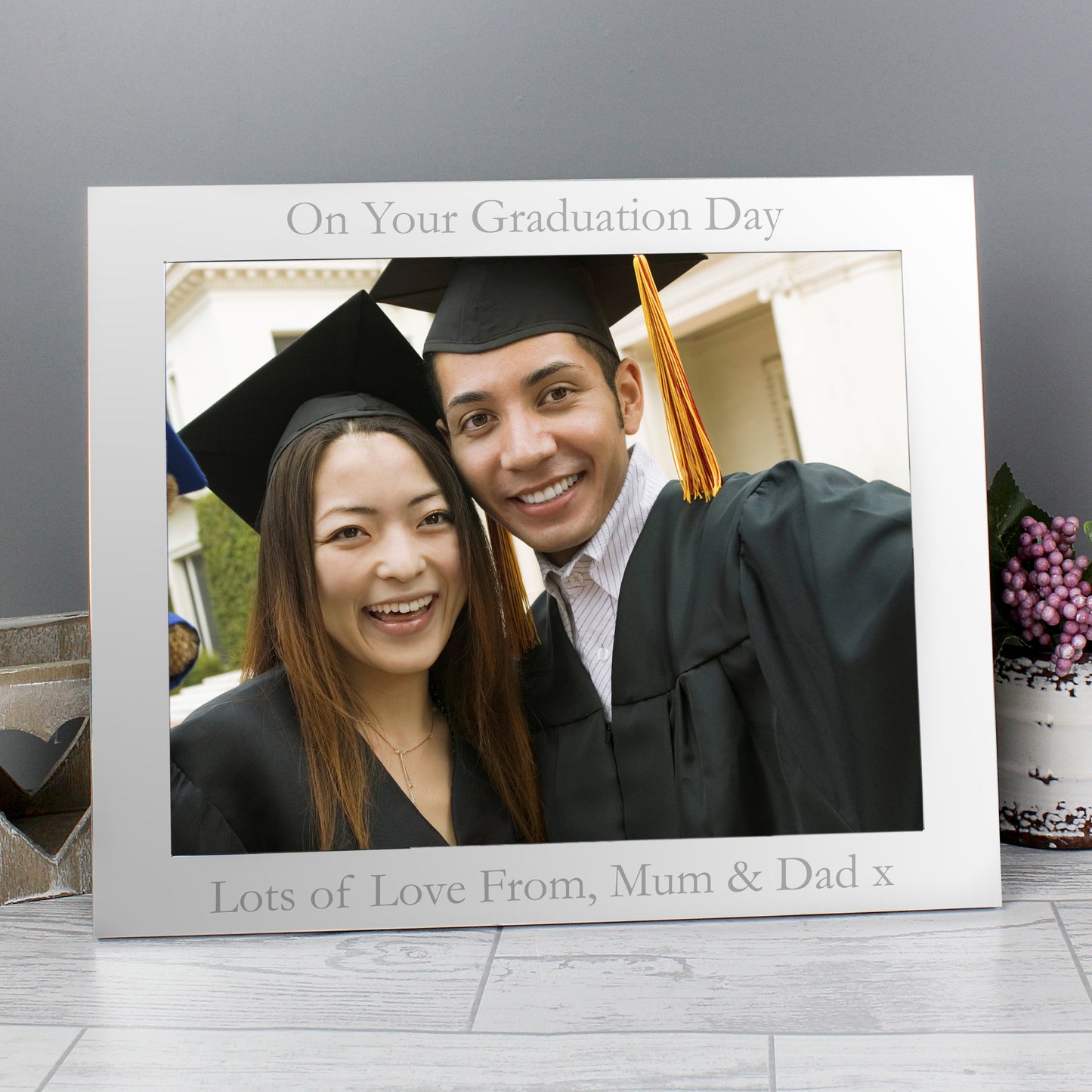 Personalised 10x8 Landscape Silver Photo Frame - MK&JD Gifts