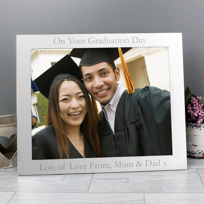 Personalised 10x8 Landscape Silver Photo Frame - MK&JD Gifts