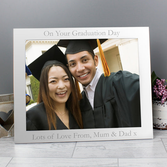 Personalised 10x8 Landscape Silver Photo Frame - MK&JD Gifts