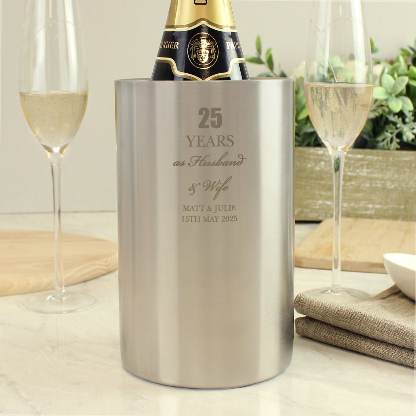 Personalised Anniversary Wine Cooler