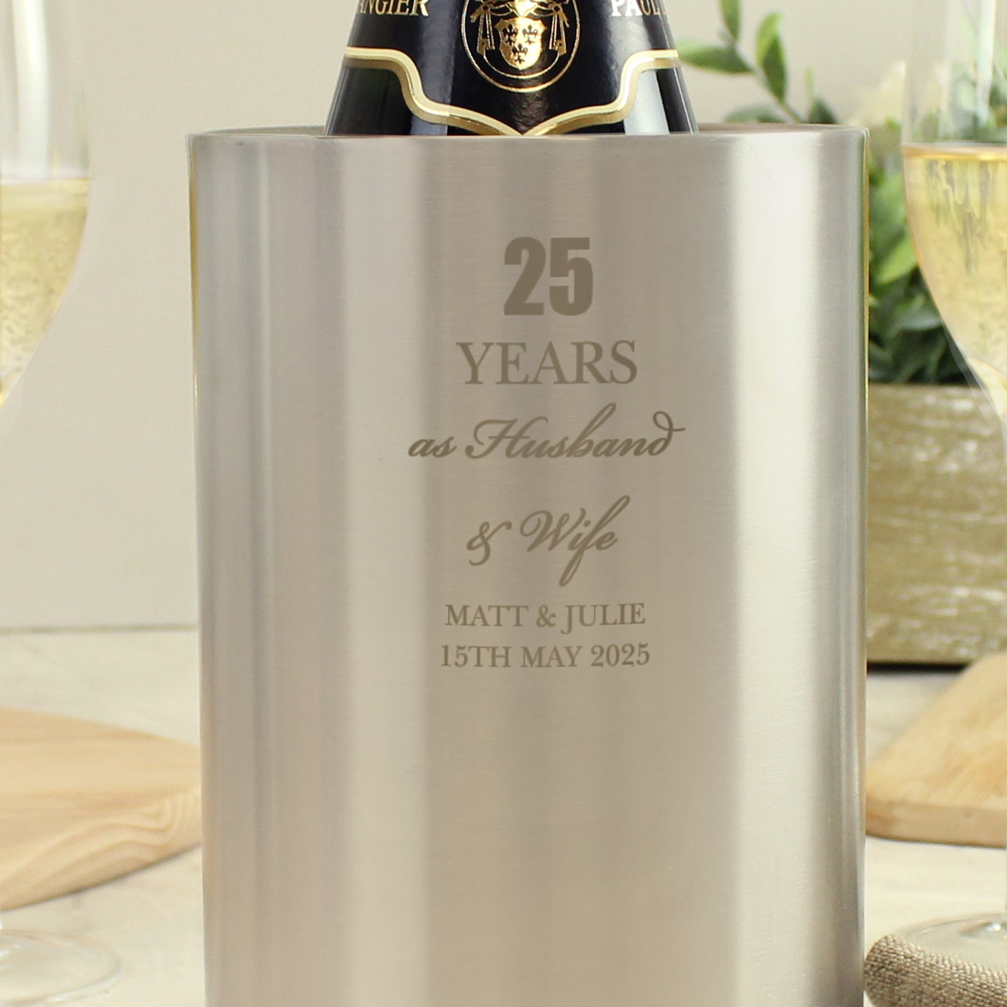 Personalised Anniversary Wine Cooler - MK&JD Gifts