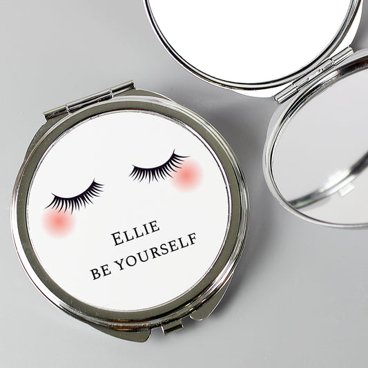 Personalised Eyelashes Compact Mirror - MK&JD Gifts