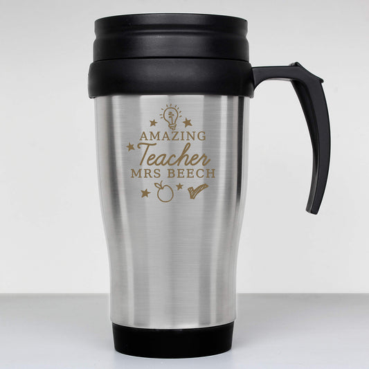 Personalised Amazing Teacher Travel Mug - MK&JD Gifts