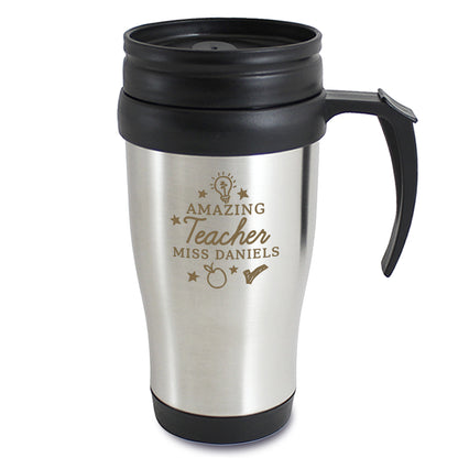 Personalised Amazing Teacher Travel Mug - MK&JD Gifts
