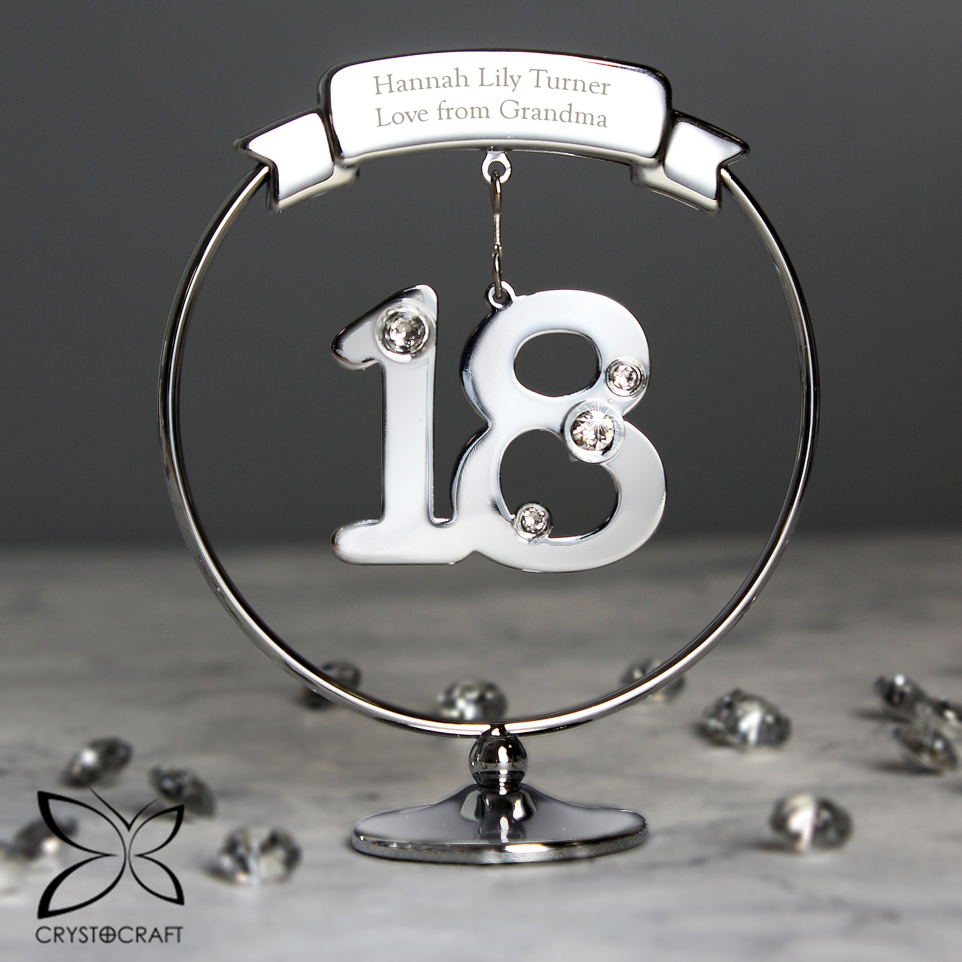 Personalised Crystocraft 18th Celebration Ornament - MK&JD Gifts