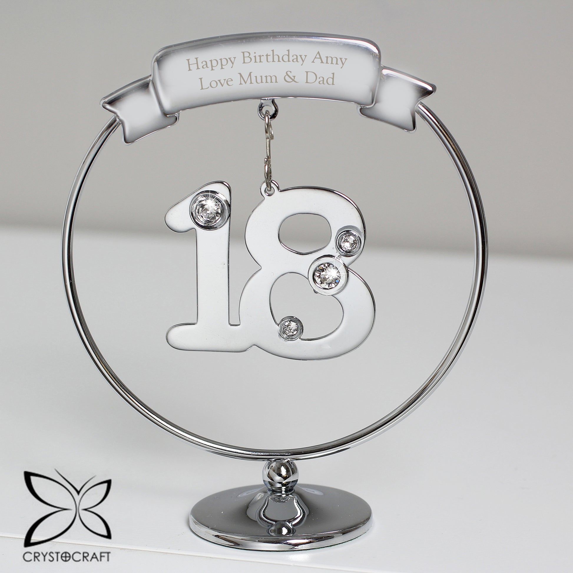 Personalised Crystocraft 18th Celebration Ornament - MK&JD Gifts