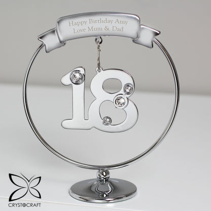 Personalised Crystocraft 18th Celebration Ornament - MK&JD Gifts