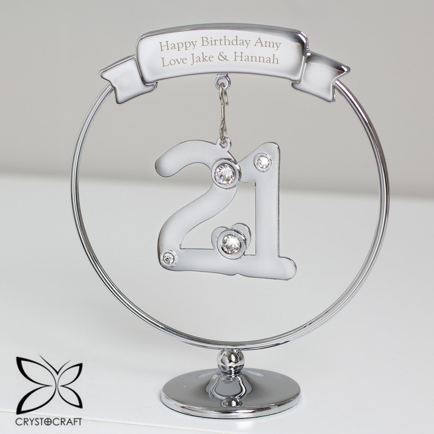 Personalised Crystocraft 21st Celebration Ornament - MK&JD Gifts