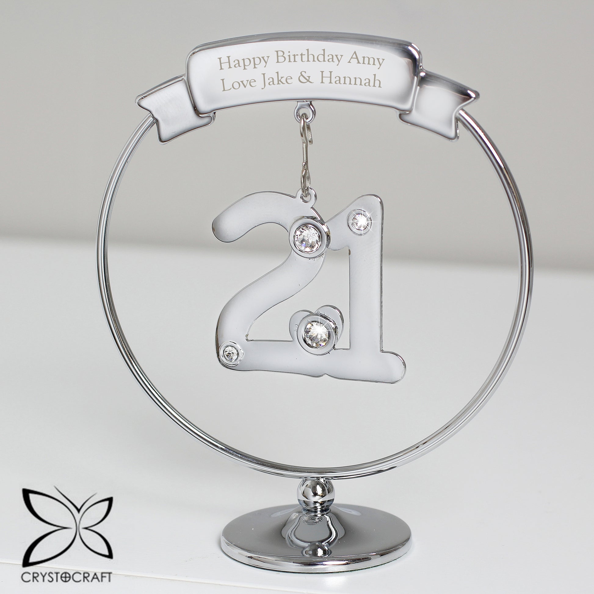 Personalised Crystocraft 21st Celebration Ornament - MK&JD Gifts