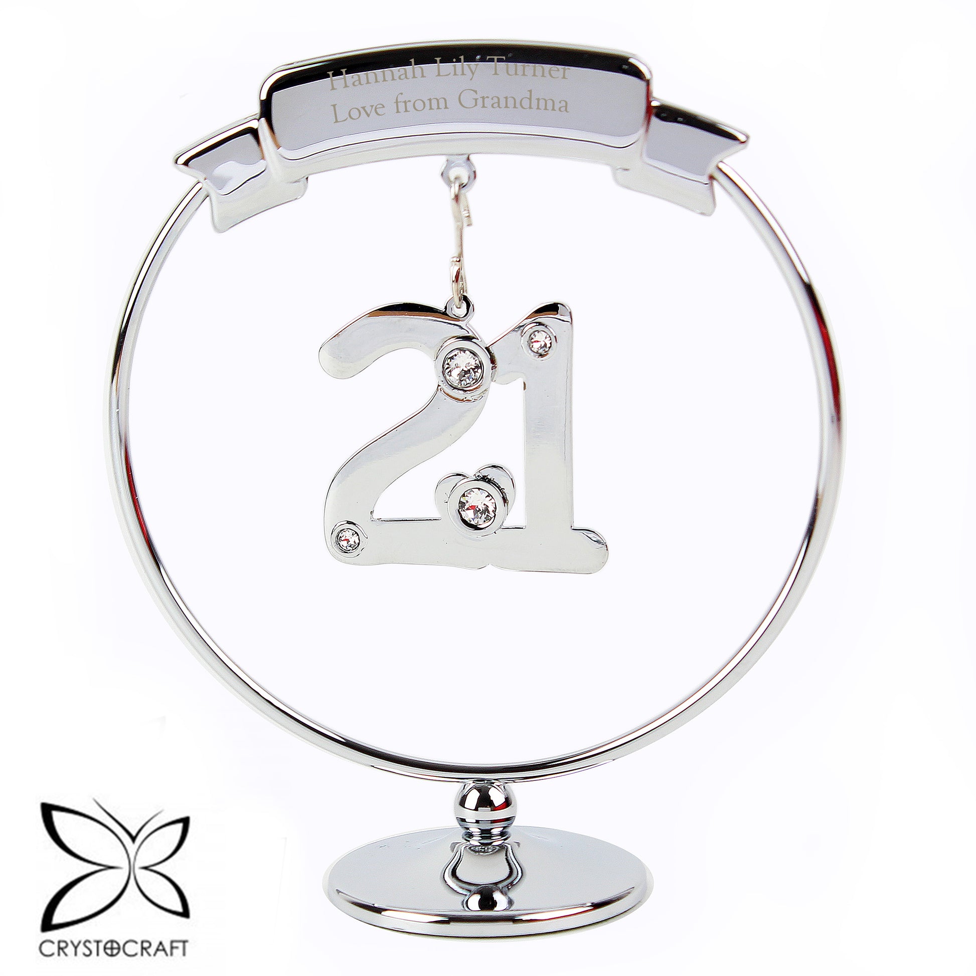 Personalised Crystocraft 21st Celebration Ornament - MK&JD Gifts