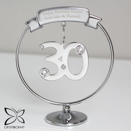 Personalised Crystocraft 30th Celebration Ornament - MK&JD Gifts