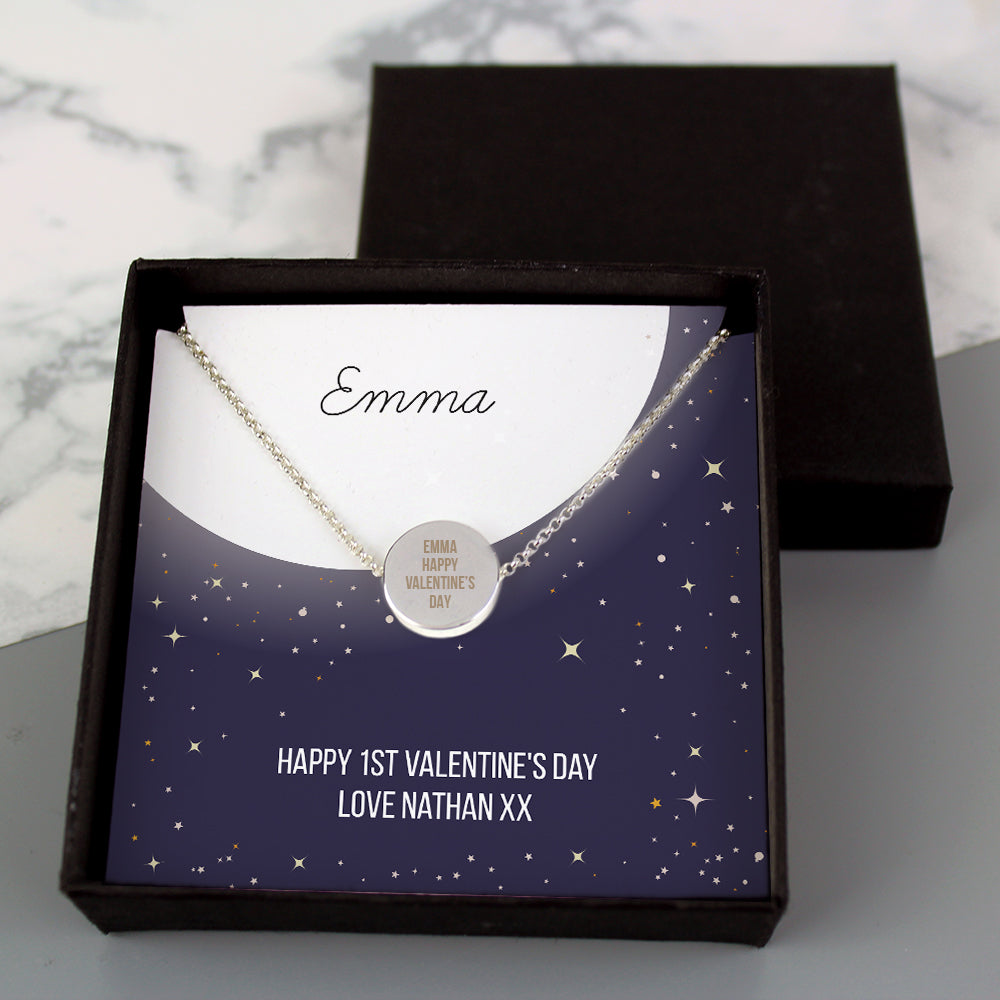 Personalised Sentiment Disc Necklace and Box - MK&JD Gifts