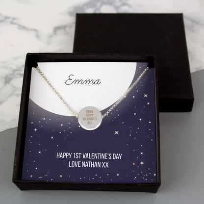 Personalised Sentiment Disc Necklace and Box - MK&JD Gifts