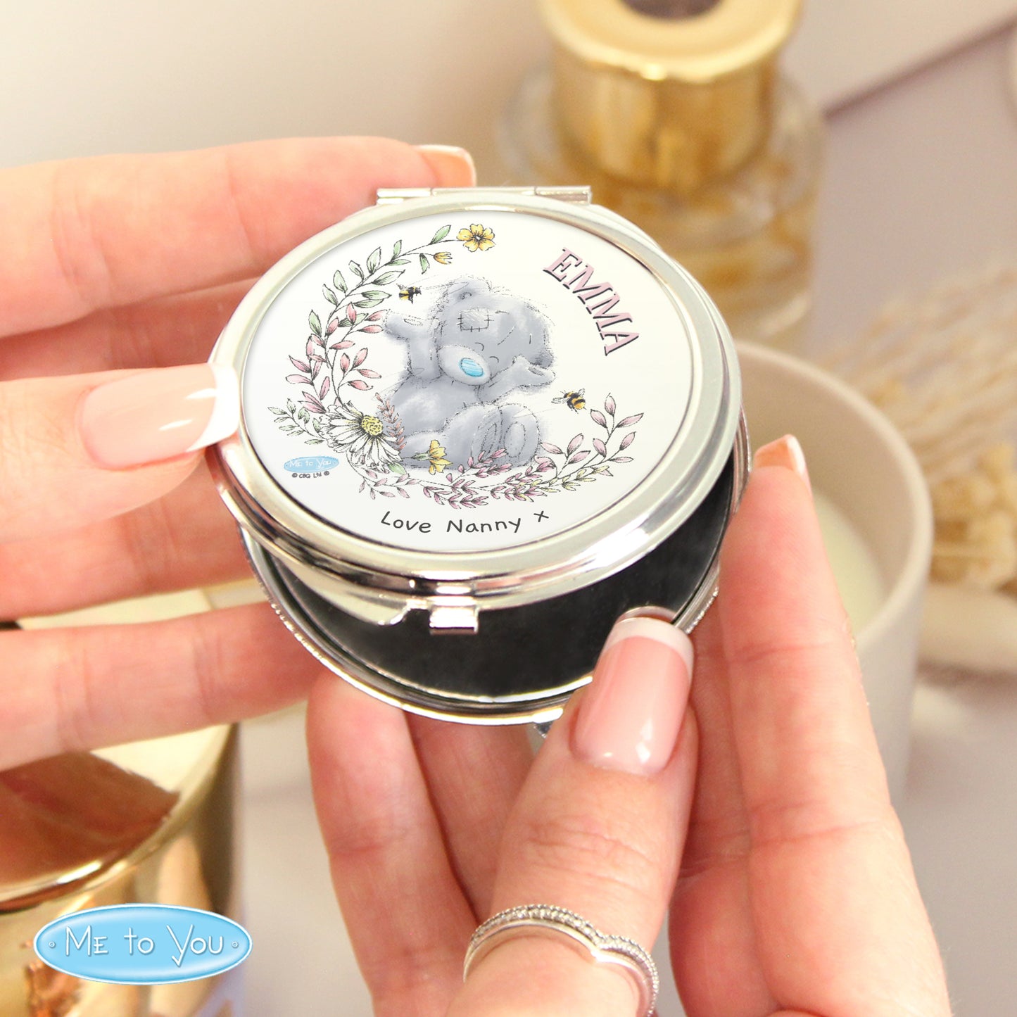 Personalised Me to You Bees Compact Mirror - MK&JD Gifts