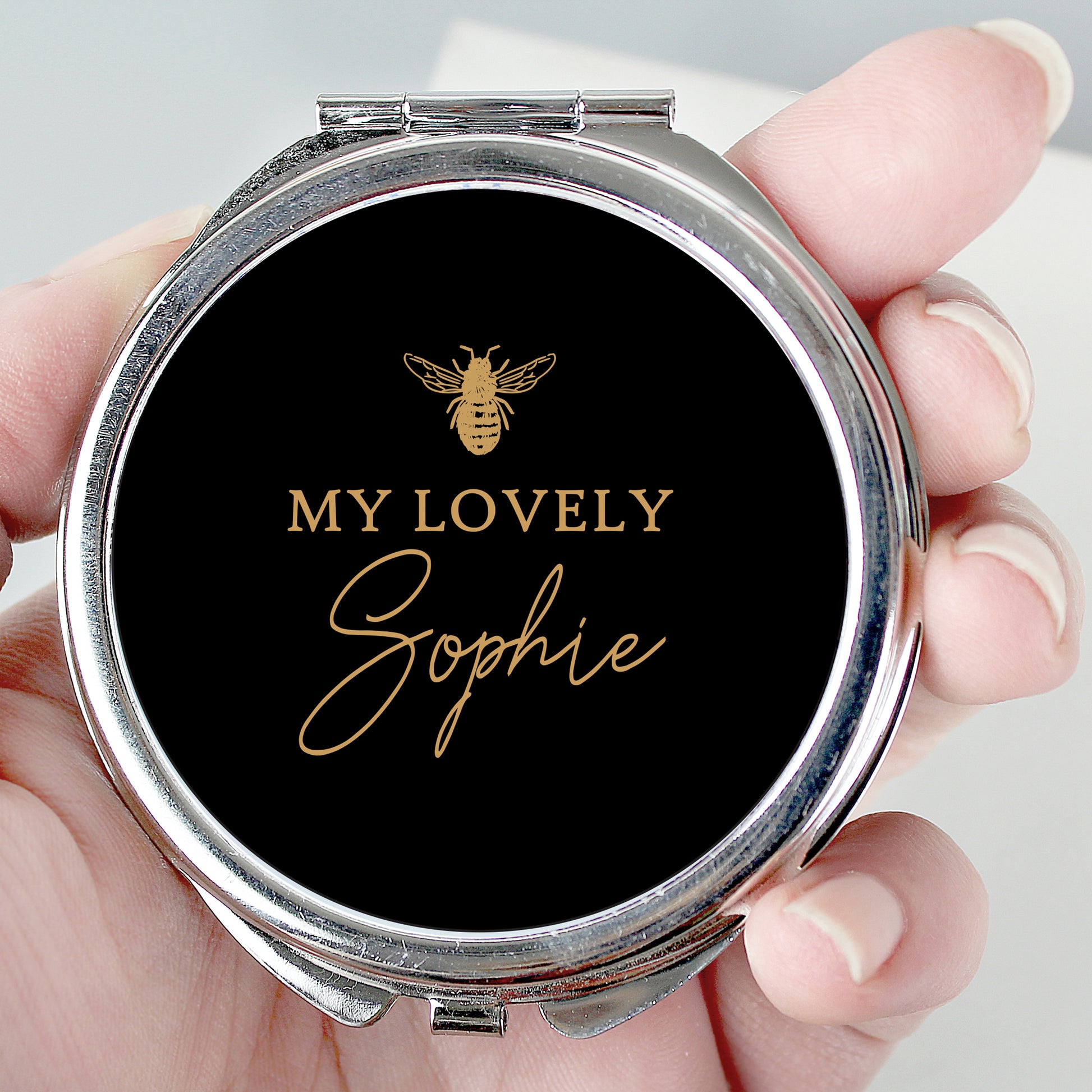 Personalised Bee-u-tiful Compact Mirror - MK&JD Gifts