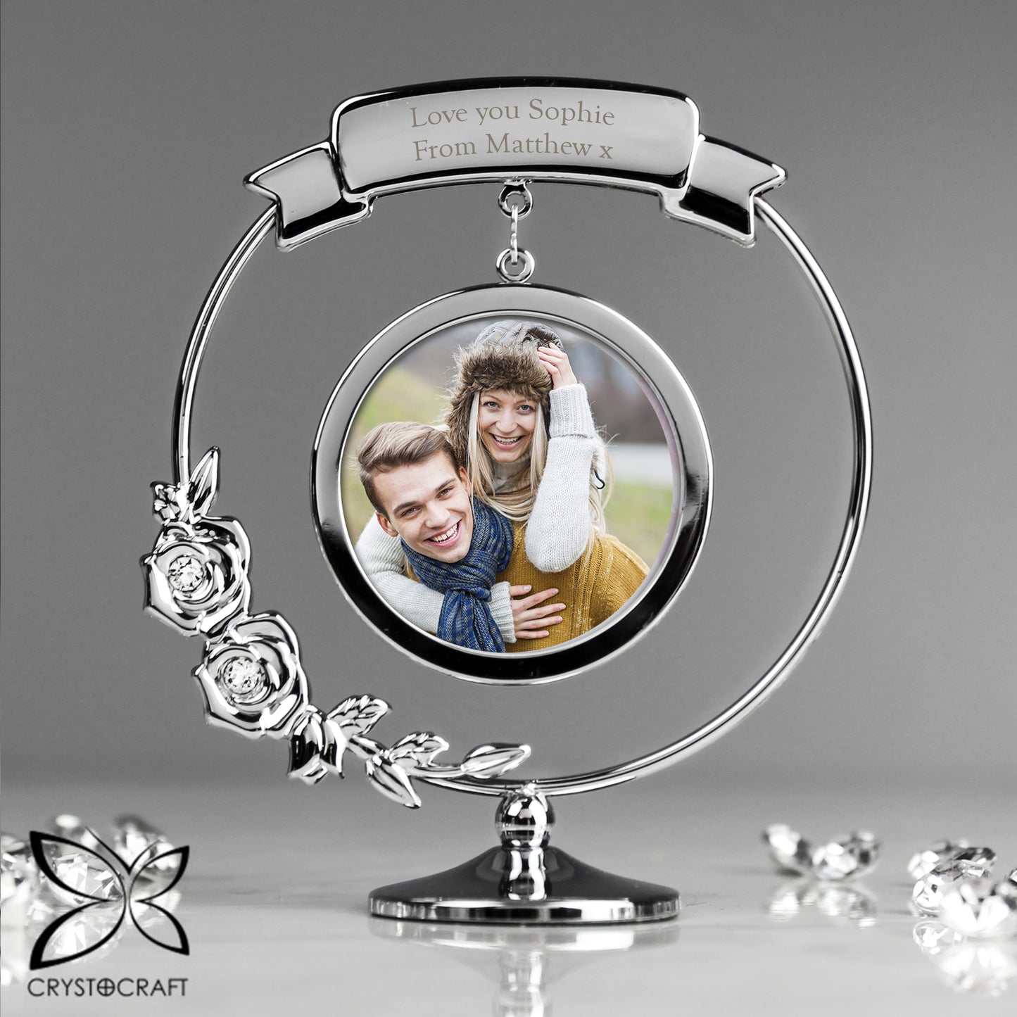 Personalised Crystocraft Photo Frame Ornament - MK&JD Gifts