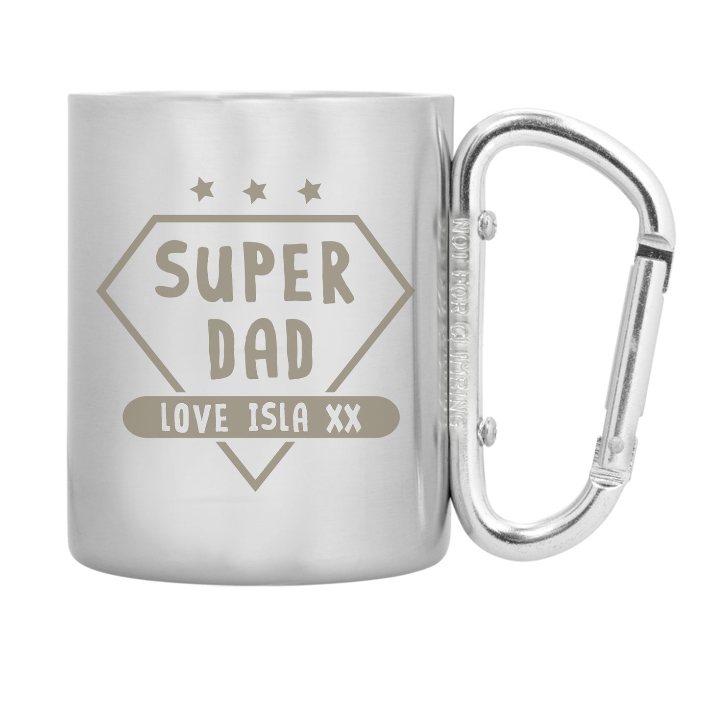 Personalised Super Dad Stainless Steel Mug - MK&JD Gifts