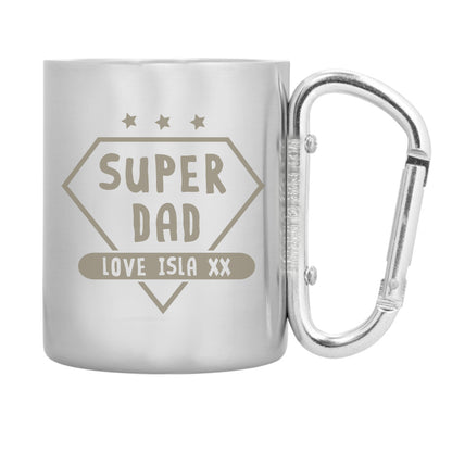 Personalised Super Dad Stainless Steel Mug - MK&JD Gifts