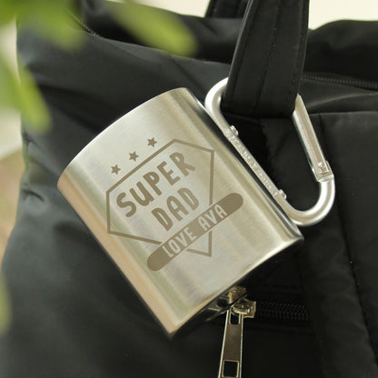 Personalised Super Dad Stainless Steel Mug - MK&JD Gifts