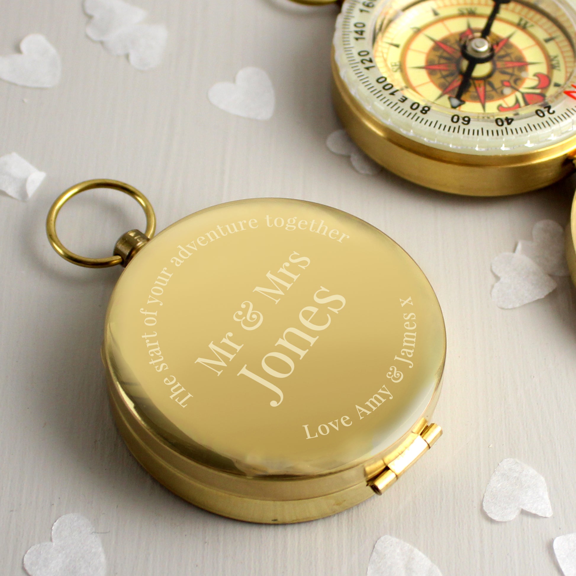 Personalised Wedding Compass - MK&JD Gifts