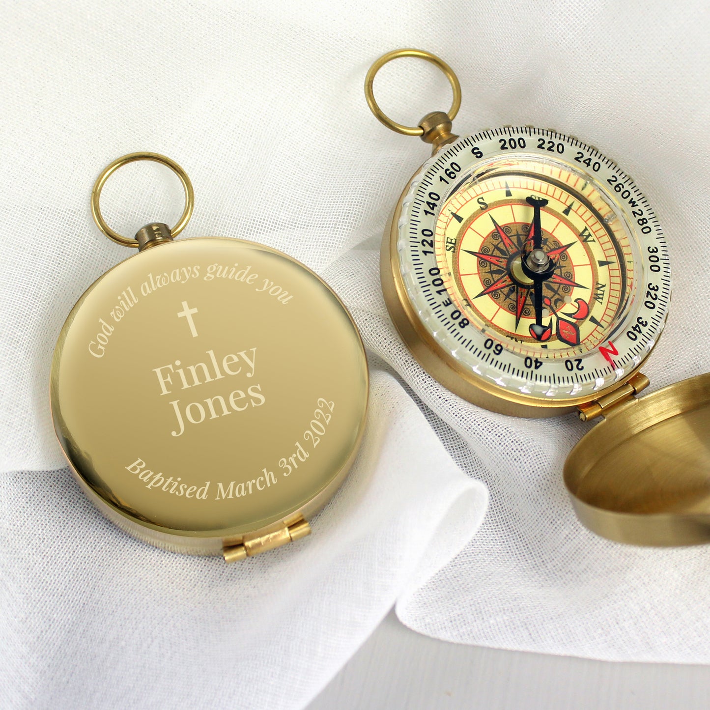Personalised Religious Compass - MK&JD Gifts
