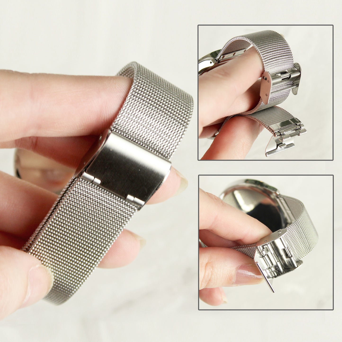 Personalised Silver with Mesh Style Strap Watch - MK&JD Gifts