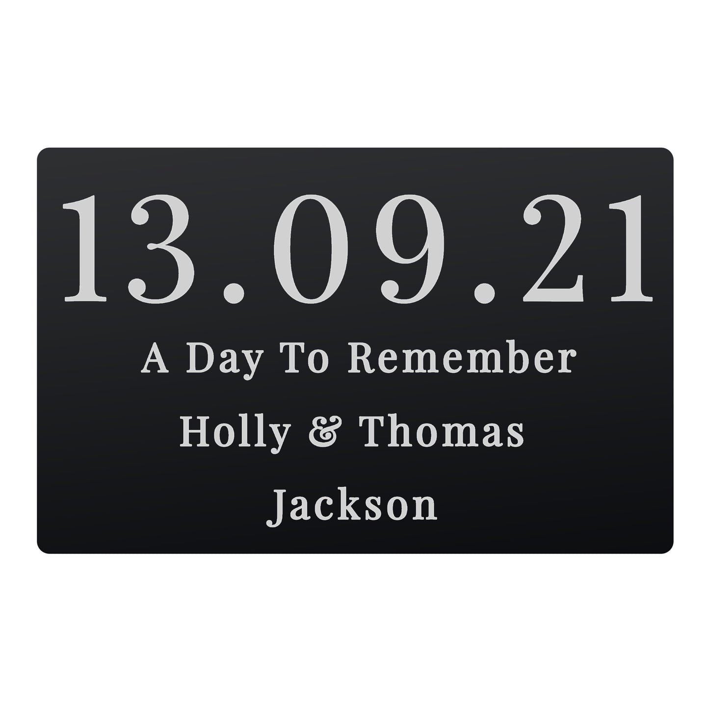 Personalised Special Date Black Wallet Card - MK&JD Gifts