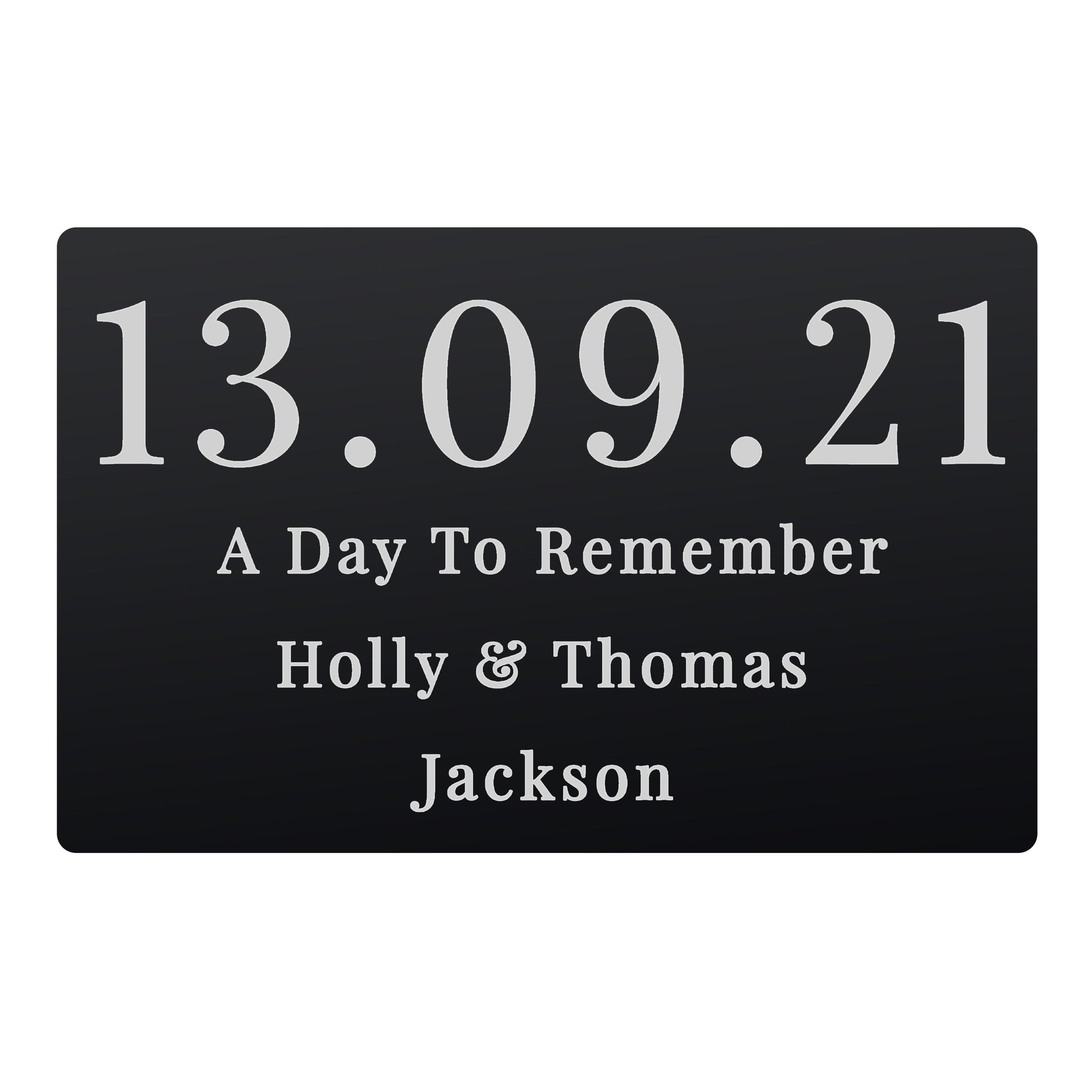Personalised Special Date Black Wallet Card - MK&JD Gifts