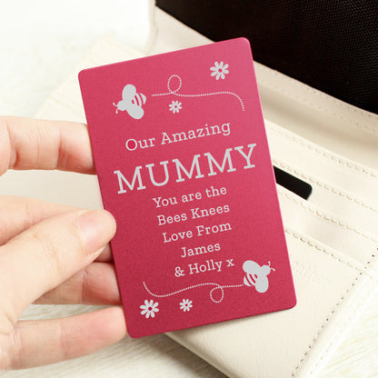 Personalised Bee Cerise Wallet Card - MK&JD Gifts