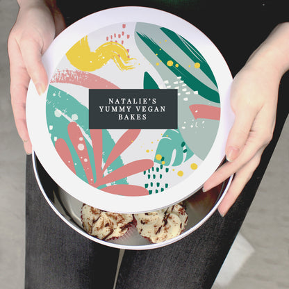Personalised Abstract Design Cake Tin - MK&JD Gifts